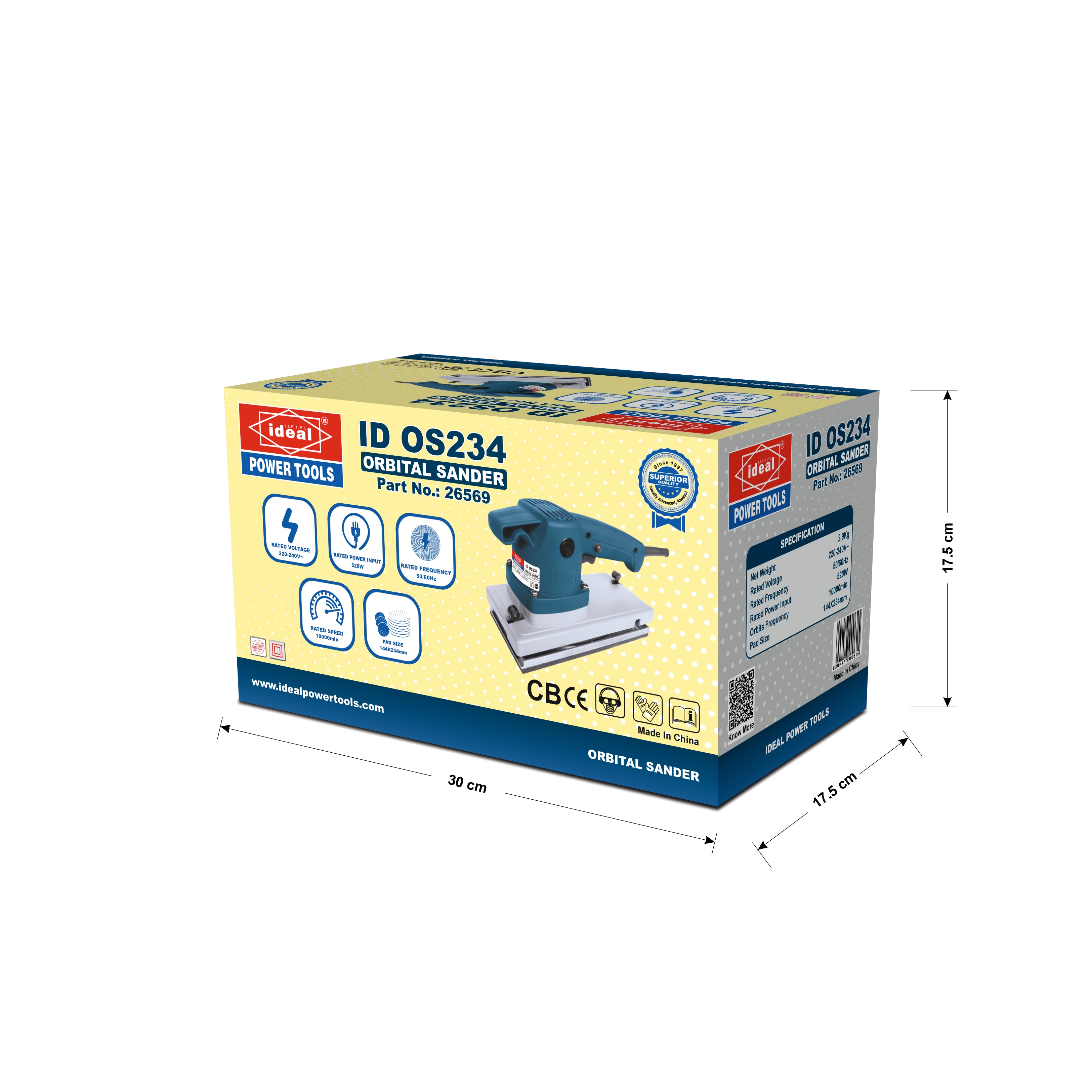 ID OS234 ELECTRIC ORBITAL SANDER MACHINE [G-240V] - 26569