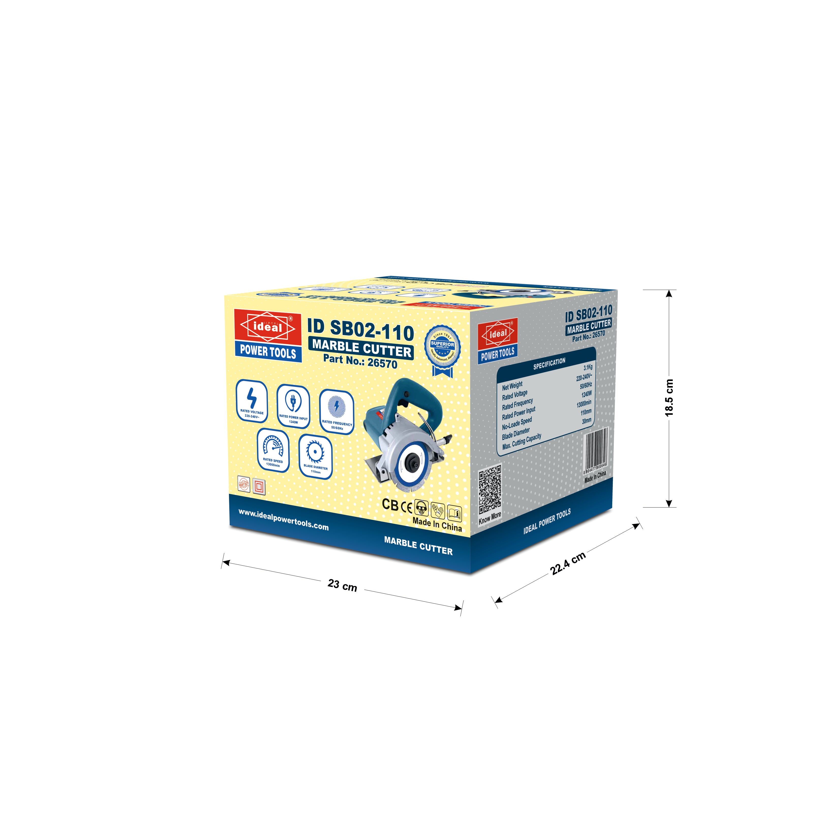 ID SB02-110 4" ELECTRIC MARBLE CUTTER MACHINE [G-240V] [Hitachi Type] - 26570