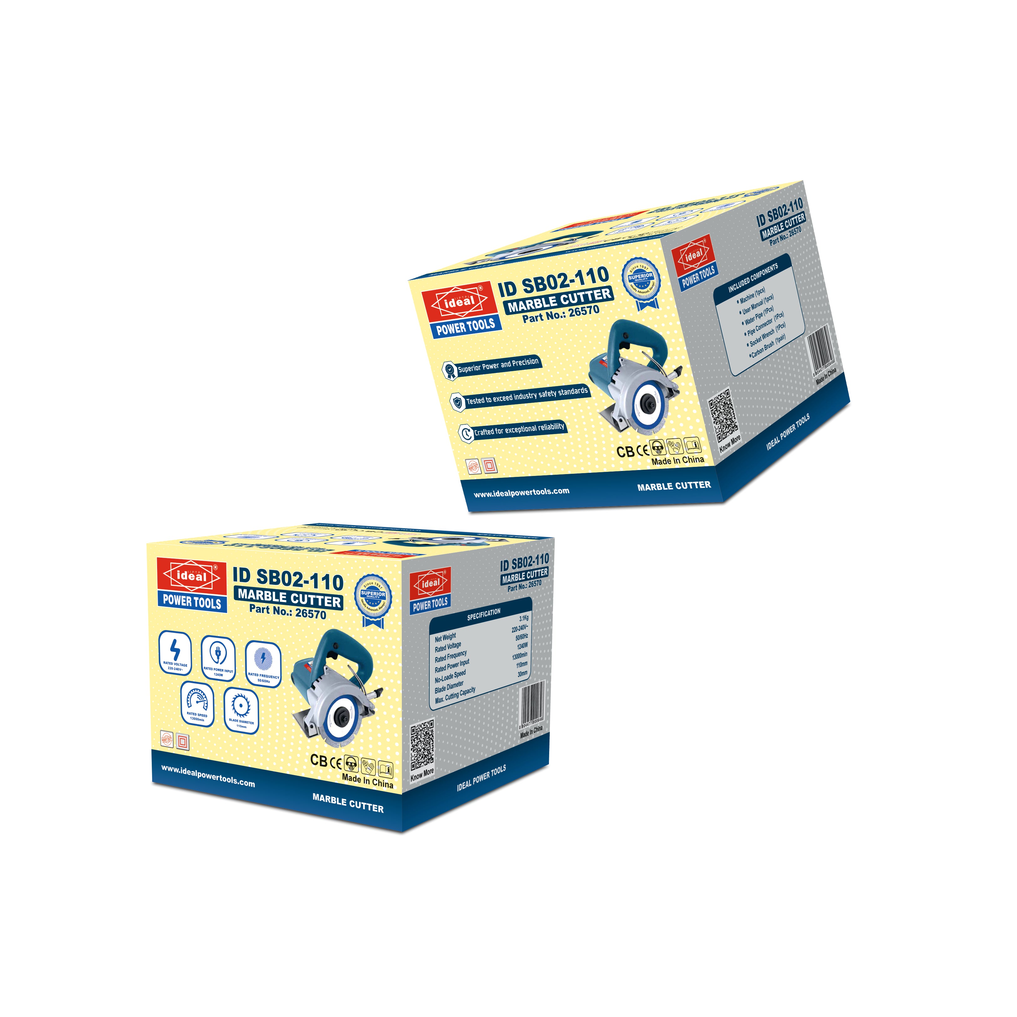 ID SB02-110 4" ELECTRIC MARBLE CUTTER MACHINE [G-240V] [Hitachi Type] - 26570