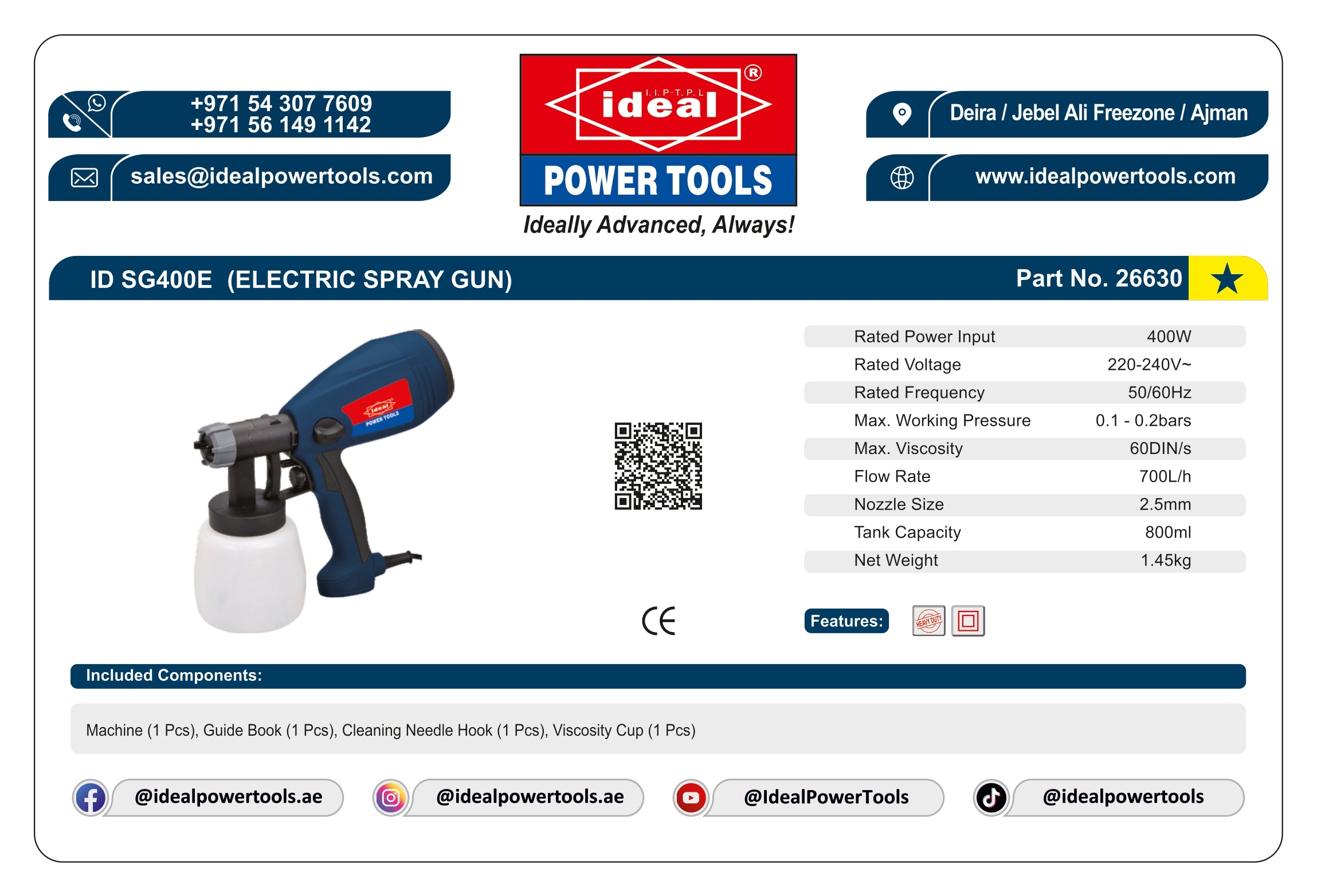ID SG400E ELECTRIC SPRAY GUN MACHINE [G-240V] - 26630
