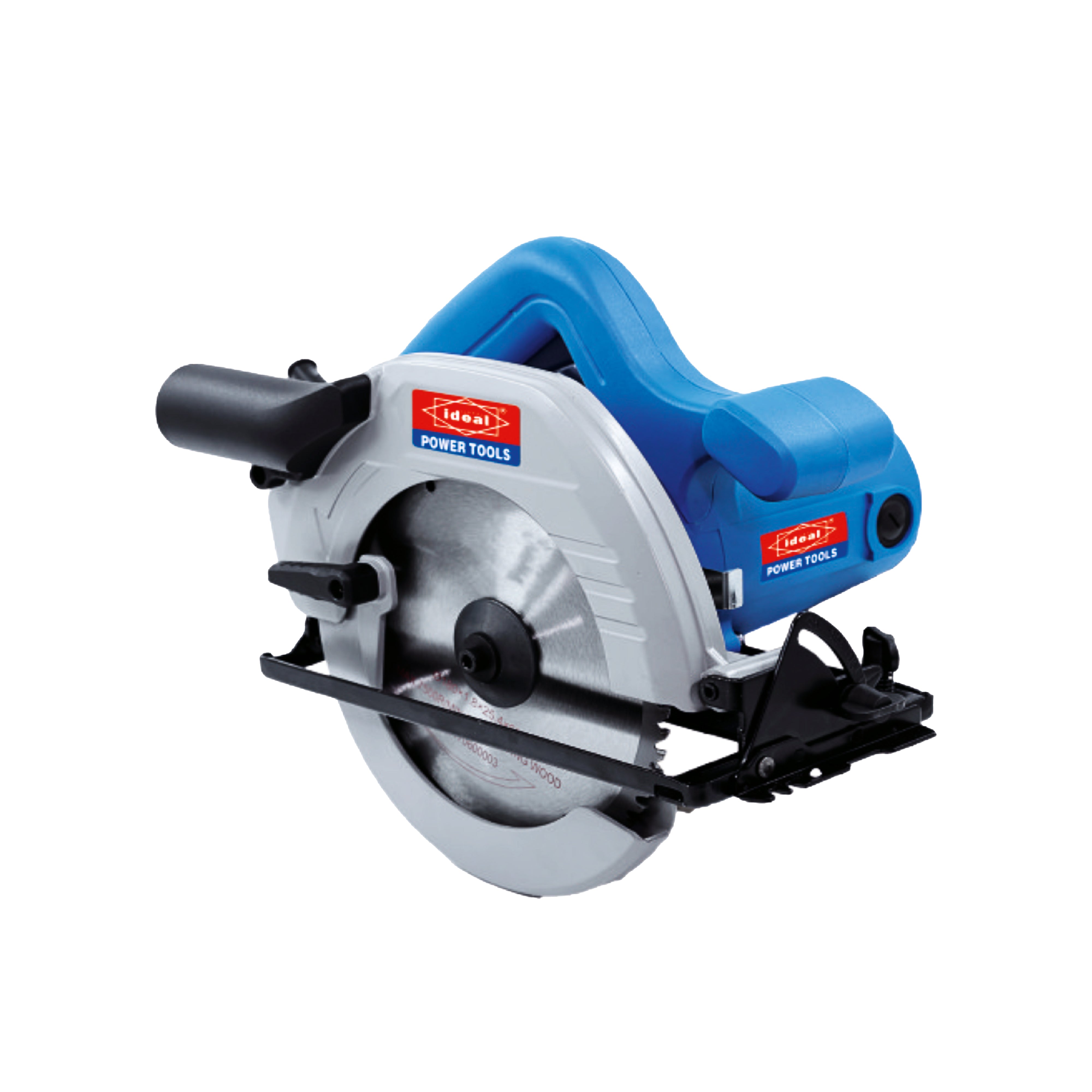 Circular saw ID WCS185 with blue and white design on a white background