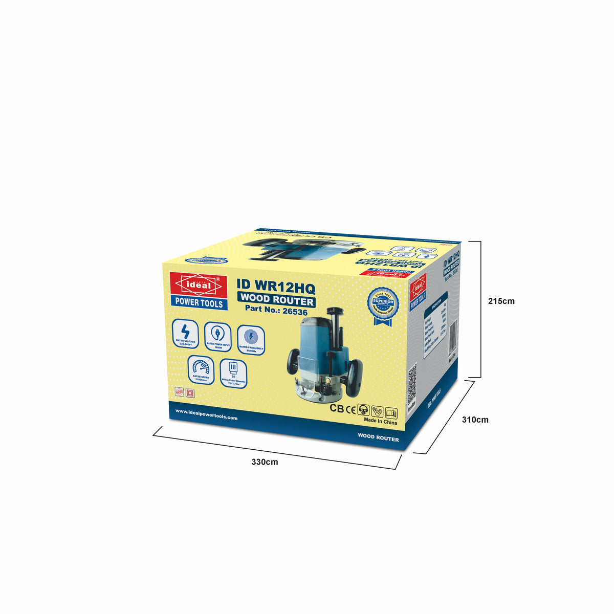 ID WR12HQ ELECTRIC ROUTER MACHINE [G-240V] [Makita Type] - 26536