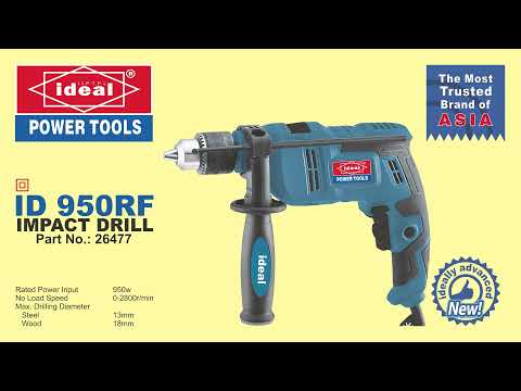 Product showcase video of ID 950RF - Ideal 13mm Impact Drill