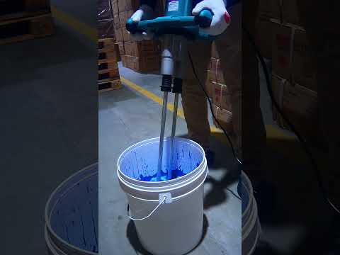Product demo of ID EM2-1400, Dual Rod Electric Paint Mixer